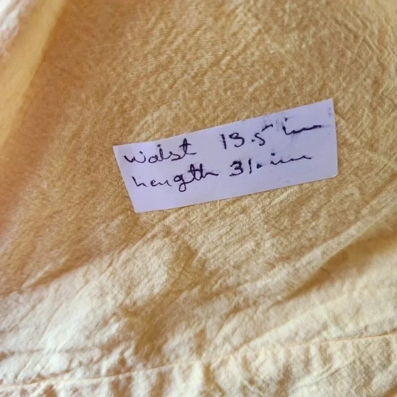 Bobbie Brooks Carpi Pant Yellow Elastic Waist Wide Leg Drawstring Size Large - Picture 6 of 11